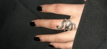 Anillo de estilo gótico para hombre y mujer, sortija de serpiente con diseño de garra de dragón y animales, Estilo Vintage, Punk, Hip Hop, apertura ajustable, regalo de joyería