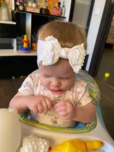 Headbands Hair-Accessories Bows-Knotted Nylon Elastic Newborn Girls Solid-Color Soft