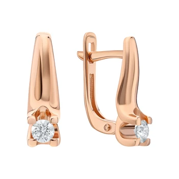 Gold earrings with diamonds sunlight sample 585
Gold earrings with diamonds sunlight sample 585