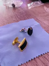 KFLK-gemelos de camisa para hombre, joyería negra, botón de alta calidad, redondos de lujo, invitados de boda