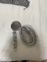 Zloog-Cabezal de ducha de filtro de turmalina, ahorro de agua, 3 modos, ajustable, botón de encendido/apagado, ducha de alta presión