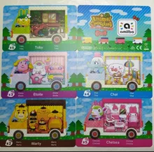 Sanrxo X S1 ~ S6 6 unids/set Animal Croxxing tarjeta llena 6 unids/set de Amxxbo NFC Ntag215 etiqueta para NS interruptor Sanrioed