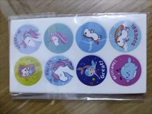 Pegatina de recompensa para niños, pegatina infantil con diseño de sirena, unicornio, Animal bonito, 1 pulgada, 8 diseños, suministros para profesores de escuela, 500 Uds. Por rollo