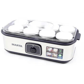 Yogurt Marta mt-1853 (25 W, 8 Cup 180 ml, metal/plastic)
Yogurt Marta mt-1853 (25 W, 8 Cup 180 ml, metal/plastic)