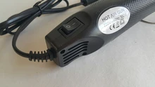 Pistola de calor de 220V, herramienta eléctrica de aire caliente de 300W con soporte para asiento retráctil, bricolaje, 1 ud.