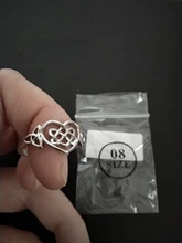 Anillo de boda con nudo celta y corazón calado para mujer, sortija clásica de doble Feria, Color oro blanco, regalo de fiesta, joyería KAR397