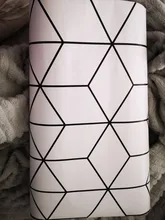 LUCKYYJ-papel tapiz de vinilo autoadhesivo extraíble para revestimiento de paredes, papel de contacto blanco y negro a rayas