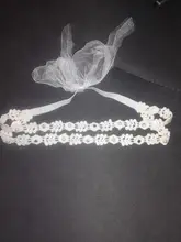 Diadema de encaje con flores y perlas para niñas, cinta de pelo adorno de cabeza, accesorios para el cabello de bebé, regalos de Navidad, 1 Uds., 2020