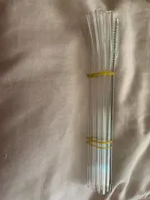 Borosilicato alto vaso pajillas de pajita reutilizable para batidos cócteles Bar accesorios pajitas con cepillos