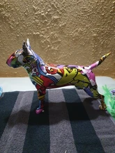 Dog-Crafts Bull-Terrier Office Home-Decoration Colorful Resin Modern Small Creative English