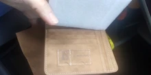 Hombres cartera billetera de cuero Slim Hipster de piel de vaca de tarjeta de crédito/portadores de identificación de monederos de negocios billetera plegable