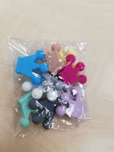 Baby Pacifier-Chain Teething-Toys Crown Silicone Pendant-Accessories Food-Grade 10pcs