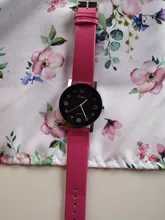 Reloj de pulsera de cuarzo para mujer, accesorio de moda para estudiantes, informal, Blanco, Negro, Rosa, sencillo