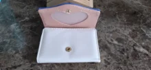 Mini cartera con lazos bonitos para mujer, Tarjetero con broche, monedero de mano, de cuero PU, a la moda, novedad