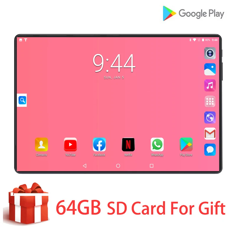 10.1 inch PC Tablet Android 9.0 3G/4G Phone Call Cota Core 128GB Dual SIM Cards Gps WiFi IPS Tablet PC+Keyboard Case
10.1 inch PC Tablet Android 9.0 3G/4G Phone Call Cota Core 128GB Dual SIM Cards Gps WiFi IPS Tablet PC+Keyboard Case