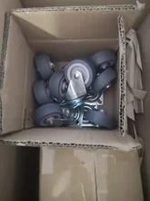 8 unids/set de ruedas para muebles de 50mm ruedas de ruedas giratorias con 360 grados de la placa superior ruedas de sillas de oficina