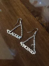 Atoztide-pendientes de acero inoxidable personalizados con nombre, joyería para mujer, el mejor regalo para Amiga