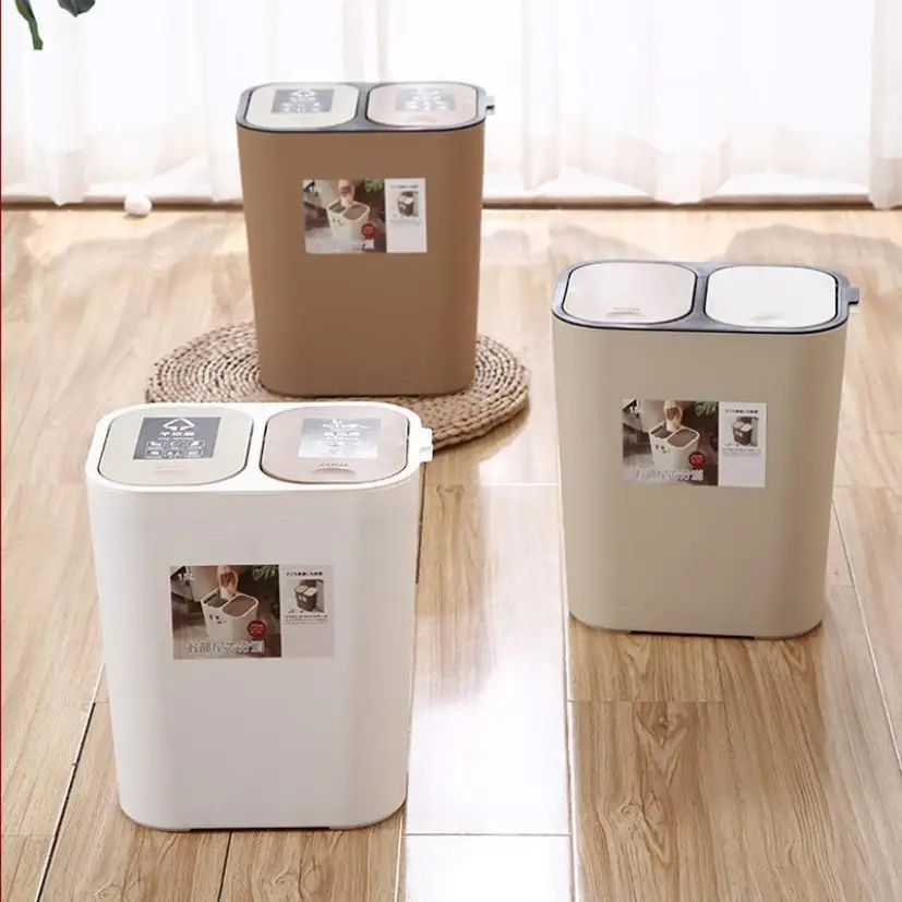 Household Lving Room Kitchen Sorting Trash Can Dry Wet Classification Recycling Waste Bin Garbage Can Home Trash Waste Bin
Household Lving Room Kitchen Sorting Trash Can Dry Wet Classification Recycling Waste Bin Garbage Can Home Trash Waste Bin