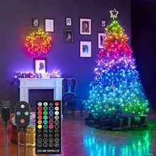 Smart LED String Lights Bluetooth APP Intelligent Control Christmas Light Fairy Garland Sync 20M Home Decoration Holiday Lightig
Smart LED String Lights Bluetooth APP Intelligent Control Christmas Light Fairy Garland Sync 20M Home Decoration Holiday Lightig