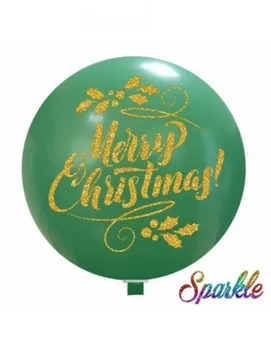 Balloon Merry Christmas Spherical 75cm Green Printing Bright Gold
Balloon Merry Christmas Spherical 75cm Green Printing Bright Gold