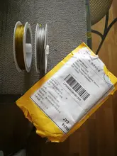 Cuerda de alambre de Color dorado/acero de alta calidad, 1 rollo, 0,3, 0,38, 0,45, 0,5, 0,6, 0,7, 0,8mm, accesorios de hilo de abalorios hechos a mano, joyería DIY