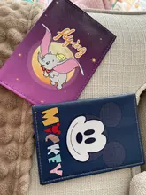 Disney nuevo Mickey estéreo tarjeta titular Set para pasaporte minnie ID Tarjeta de pasaporte titular de la tarjeta monedero de la moneda