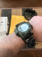 Reloj militar de camuflaje para hombre, pulsera de cuarzo LED resistente al agua hasta 50m, para deportes al aire libre, brújula, termómetro, reloj de emergencia
