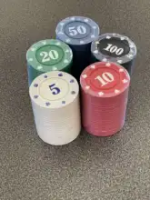 Fichas de plástico redondas de 100 uds, juego de cartas de póker de Casino, accesorios para contar Baccarat G99D