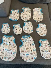 Ropa sin mangas para perro, Camiseta con estampado de animales para perro y gato, Camiseta de algodón con corazón a rayas, accesorios para cachorro, chaleco para perros