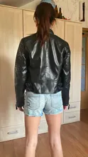 Jacket Coats Bomber Faux-Leather Basic Winter Women Short Punk FTLZZ Autumn Soft Female