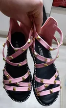 Sandalias romanas con remaches para niñas, zapatos de verano de alta calidad, estilo Gladiador, informales, suaves y clásicos, en todas las tallas, 2021