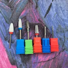 Tungsteno de broca para rebaba Bits de cerámica de cortador de uñas de manicura taladro clavo eléctrico Mills cortador para manicura máquina