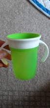 Taza giratoria de 360 grados para bebé, taza para aprender a beber con doble ASA, tapa abatible a prueba de fugas, vasos de agua para niños, botella sin BPA con tapa