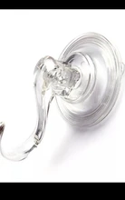Gancho de ventosa grande, transparente, reutilizable, resistente, guirnalda con toallitas, copa de succión fuerte de 22 Lb para soporte de corona de vidrio