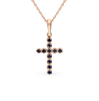 Gold pendant with sapphires sunlight sample 585
Gold pendant with sapphires sunlight sample 585