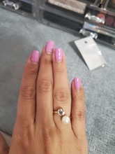 CACANA-anillos de acero inoxidable para mujer, joyería de moda de perlas chapadas y circonita cúbica, n. ° R97, venta al por mayor