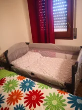 MS- Cuna de Viaje + Colecho - 2 en 1- 2 alturas, Cambiador y Mosquitera de Serie. Colchón laminado, ruedas y bolsa de transporte