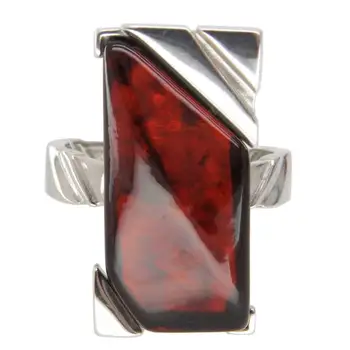 Ring Sterling Silver 925 AG fashion large Amber Cherry clothings set ring S 151 
Ring Sterling Silver 925 AG fashion large Amber Cherry clothings set ring S 151