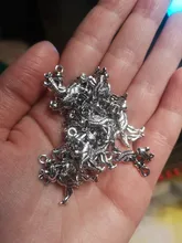 20 piezas de dijes cigüeña bebé pájaro 23x18mm tibetano bronce plata Color colgantes joyería antigua fabricación artesanal DIY