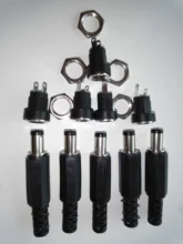 Conector hembra y adaptador de enchufe macho, fuente de alimentación DC, 5,5x2,1mm, 5,5x2,1mm, 10/5/1 pares
