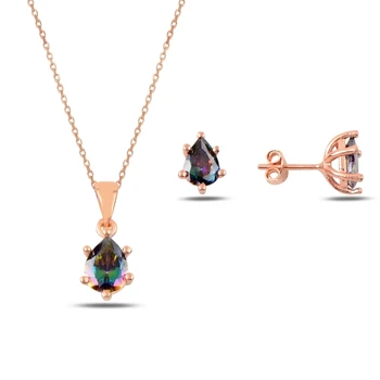 Kutaydan Drop Mystic Topaz Zircon Engagement 925 Sterling Silver Set Made in Turkey
Kutaydan Drop Mystic Topaz Zircon Engagement 925 Sterling Silver Set Made in Turkey