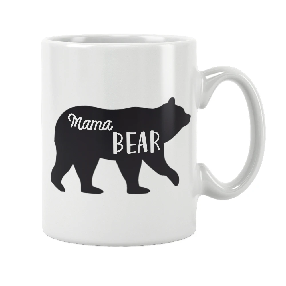 

Mama Bear Mug Coffee Cup White Drinkware Cute Funny Quote Birthday Creative Unique Special Mothers Day for Mom Gift Ideas