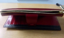 Billetera de cuero genuino con bloqueo RFID para mujer, Cartera de cuero de señora, diseño de marca de lujo, de cuero de cera de aceite, monedero