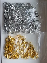 10x5mm/12x 6mm/14x 7mm/16x8mm 9 colores plateados hallazgos de joyería de moda, ganchos de cierre de langosta de aleación para collar y cadena de pulsera DIY