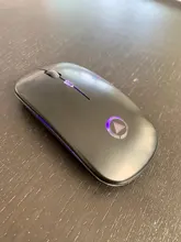 Ratón inalámbrico recargable RGB para ordenador, Mouse silencioso retroiluminado con LED ergonómico para juegos, portátil y PC