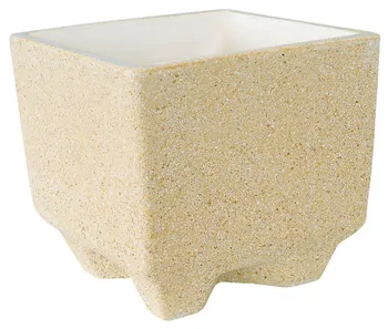 Planter concrete-stone Dill 32x32x32cm. Ochre 
Planter concrete-stone Dill 32x32x32cm. Ochre