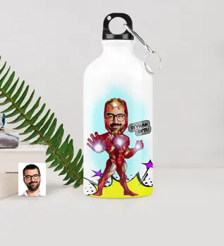Personalized Iron Man Caricature Of Metal Water bowl (500 ml.) -2 
Personalized Iron Man Caricature Of Metal Water bowl (500 ml.) -2
