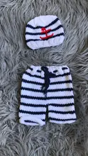 Traje de punto de ganchillo para bebé recién nacido bonito, accesorios para fotografía, sombrero de bebé, accesorios de foto para recién nacidos, bonito atuendo de 0 a 3M