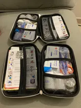 Kit de primeros auxilios de viaje para el hogar, Kit de emergencia para deportes al aire libre, bolsa médica de EVA, manta de emergencia, 17 artículos/93 Uds.