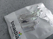 10 unids/lote 15 20 25 30 35 mm broche de Clip pines alfileres de seguridad broche ajustes en blanco Base para la fabricación de la joyería DIY suministros